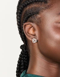 Silver Plated Cubic Zirconia Milky Way Earrings - link has visual effect only