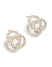 Silver Plated Cubic Zirconia Milky Way Earrings - link has visual effect only