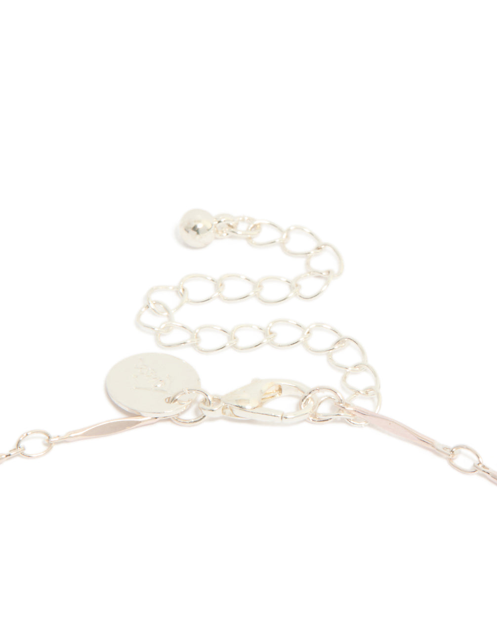 Silver Plated Cubic Zirconia Teardrop Charms Necklace