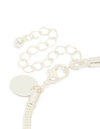 Silver Plated Cubic Zirconia Bow Charm Bracelet - link has visual effect only