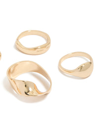 Gold Organic Dome Ring Pack - link has visual effect only