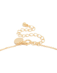 Gold Plated Cubic Zirconia April Flower Necklace - link has visual effect only