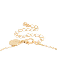 Gold Plated Ruby July Flower Necklace - link has visual effect only