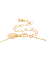 Gold Plated Rose October Flower Necklace - link has visual effect only