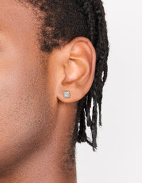 Mens Waterproof Stainless Steel Studded Earrings - link has visual effect only