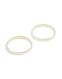 Silver Stretch Sleeve Garters in a 2-pack front view - link has visual effect only