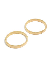 Showcasing gold stretch sleeve garters in a 2-pack front view - link has visual effect only