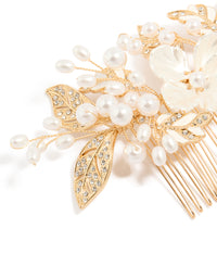 Gold Pearl Flower & Vine Comb - link has visual effect only