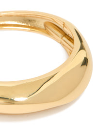 Gold Plated Thick Organic Chunky Bangle - link has visual effect only