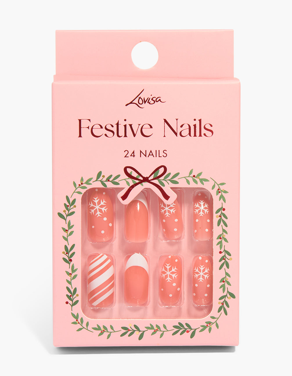 White Snowflake Press On Nail Set