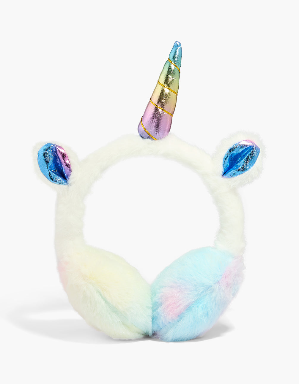 Kids White Fluffy Unicorn Plush Earmuffs