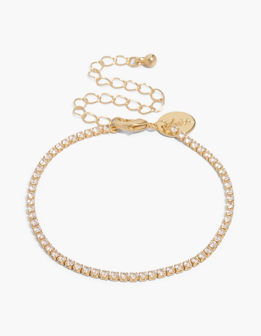 Gold Plated Mini Cubic Zirconia Tennis Bracelet