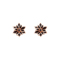 Rose Gold Crystal Flower Earrings - link has visual effect only