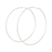 Silver Large Diamante Hoop - link has visual effect only