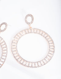 Rose Gold Cut-Out Disc Earrings - link has visual effect only