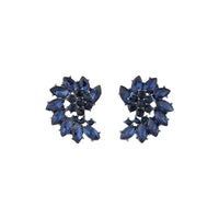 Navy Marquise Half Moon Cluster Stud - link has visual effect only
