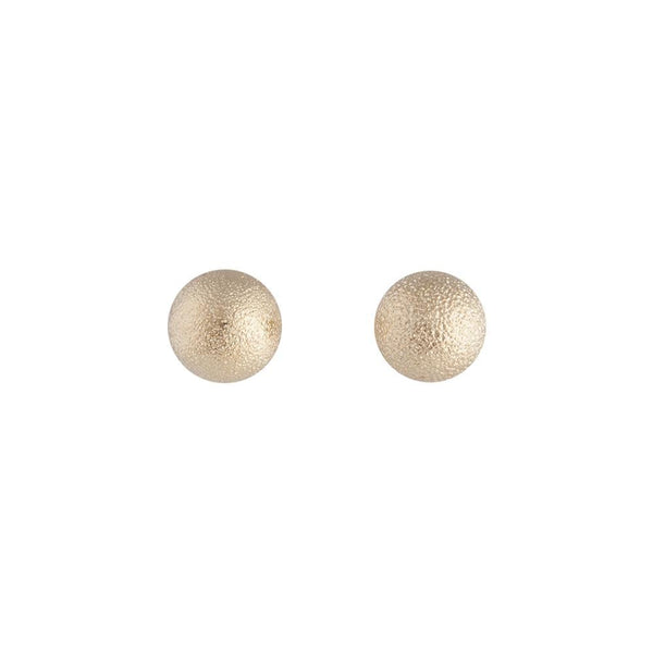 Gold Tone Textured Stud Earrings