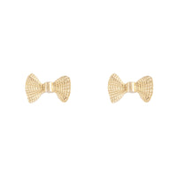 Gold Metal Bow Stud Earrings - link has visual effect only