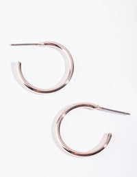 Rose Gold Mini Plain Hoop Earrings - link has visual effect only
