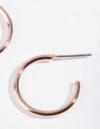 Rose Gold Mini Plain Hoop Earrings - link has visual effect only