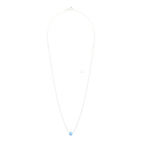 Sterling Silver Opalised Blue Bead Necklace - link has visual effect only