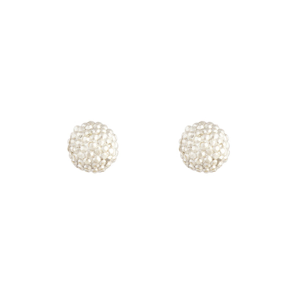 Gold Diamante Fireball Stud Earrings