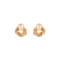 Gold Twisted Chain Circle Earrings - link has visual effect only
