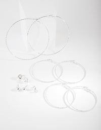 Silver Knot Hoop Earring 6-Pack - link has visual effect only