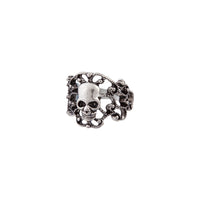 Antique Silver Skull Cluster Ring - link has visual effect only