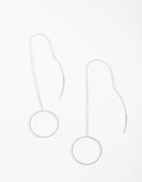 Silver Circle Thread Earrings - link has visual effect only