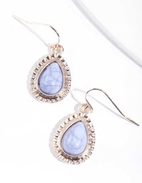 Rose Gold Mini Etched Tear Drop Earrings - link has visual effect only