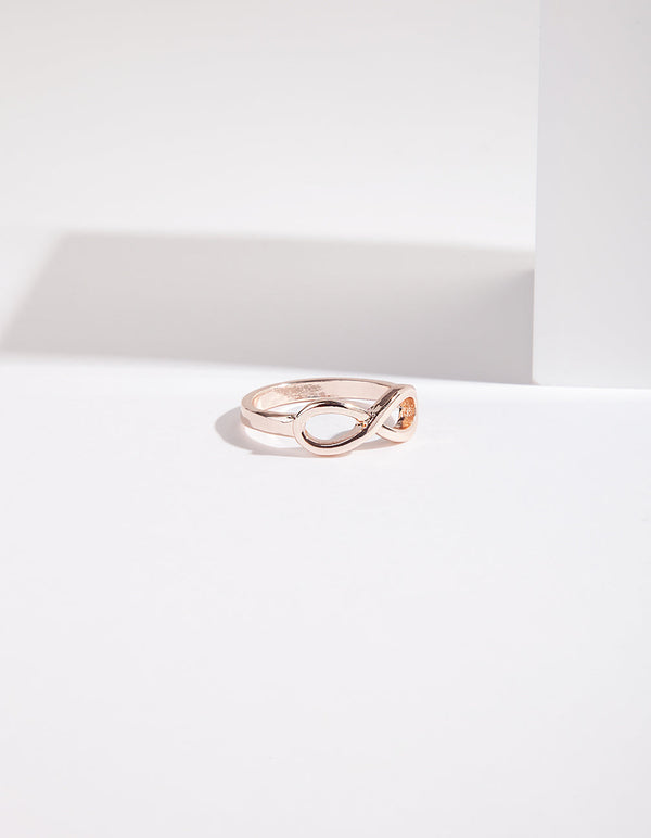 Rose Gold Infinity Band Ring