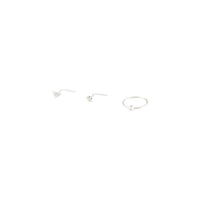 Sterling Silver Diamante Trio Nose Pack - link has visual effect only