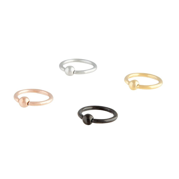 Mixed Metal Captured Ball Ring 4-Pack