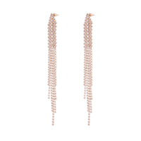 Rose Gold Diamante Chain Earrings - link has visual effect only