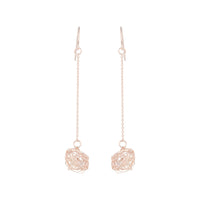 Rose Gold Wire Wrap Ball Drop Earrings - link has visual effect only