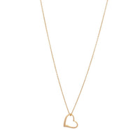 Gold Plated Sterling Silver Heart Charm Necklace - link has visual effect only