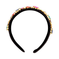 Fuzzy Multi-Coloured Jewel Headband - link has visual effect only