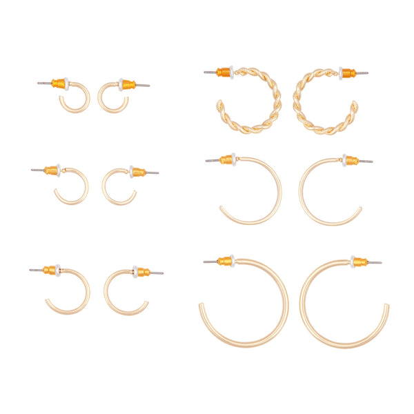Gold Sleeper Earring 6-Pack