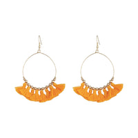 Gold Orange Mini Charm Tassel Earrings - link has visual effect only