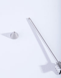 Rhodium Surgical Steel Arrow Industrial Bar - link has visual effect only