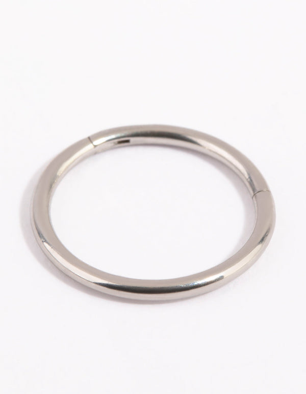 Rhodium Clicker Ring