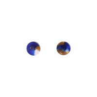 Blue Resin Mini Circle Stud Earrings - link has visual effect only