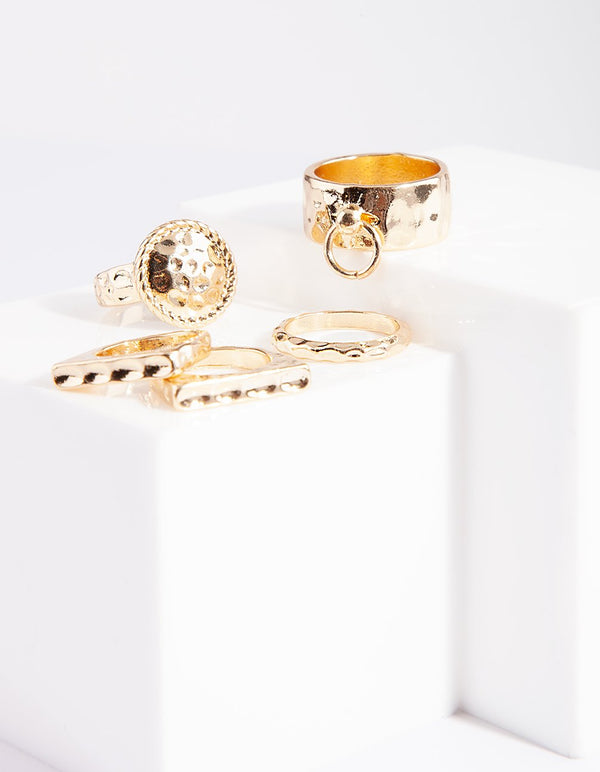 RGPK SG BOLD GL STMNT 5X3PK RG | Jewelery | Necklaces | Rings | Lovisa | 