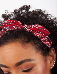 Red Bandana Knotted Headband - link has visual effect only