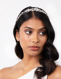 Diamante Silver Stretch Headband - link has visual effect only