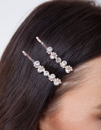 Rose Gold Crystal Hair Pin Pack - link has visual effect only