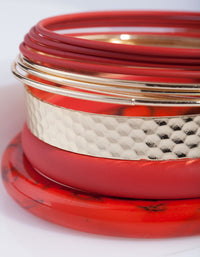 Red Gold Acrylic & Metal Bracelet 10-Pack - link has visual effect only