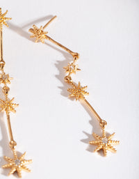 Gold Plated Sterling Silver Constellation Star Drop Earrings - link has visual effect only