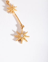 Gold Plated Sterling Silver Constellation Star Drop Earrings - link has visual effect only